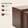 Hamilton Solid Wood Side Table Set of 3 in Teak Finish