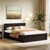Kuba Solid Wood Queen Size Bed With Box Storage (Mahagony Finish)