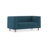 Rubik Luxe 2 Seater Fabric Sofa in Colonial Blue Colour