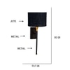 Devansh Metal Electric Wall Light in Black Colour with Black Shade Count of 1 Light