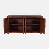 Sheesham Wood 4 Door Sideboard In Honey Oak Finish