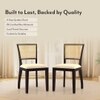 Argiro Solid Wood Dining Chair Set Of 2 In Mahogany Finish With Macadamia Brown Fabric Colour