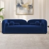 Homro Velvet 3 Seater Sofa in Navy Blue Colour
