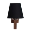 Devansh Solid Wood Electric Wall Light in Black Colour with Black Shade Count of 1 Light