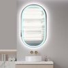 Oblong LED Mirror with Backlit Edge for Modern