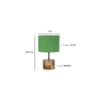 Halstead Green Natural Fiber Shade Table Lamp with Natural Wooden Base