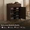 Webster 15 Pair Shoe Rack in Walnut Finish
