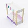Pine Tree Single Size Bunk Bed In White & Pink Colour
