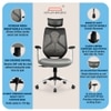 Kepler Brooks Marvel Lite Office Desk Chair in Grey Colour