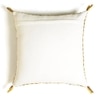 Embroidered Ocher Linen Cushion Cover