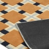 Presto Gold Geometric Hand Tufted Wool Carpet 5X7 Feet