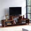 Allen Sheesham Wood Minimalist Tv Entertainment Unit For Tv Upto 55 Inch In Provisional Teak Finish