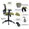 Peacifice Mid Back Ergonomic Chair in Pearl Green Colour