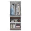 Riley Engineered Wood 2 Door Wardrobe in White Finish