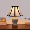 Devansh Multi Cotton Shade Lamp With Wood & Mosaic Glass Base For Decoration/Office/Home/Gifting/Study For Decoration/Office/Home/Gifting/Study