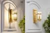 Hayward Brass and Glass Wall Light