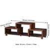 Allen Sheesham Wood Minimalist Tv Entertainment Unit For Tv Upto 55 Inch In Provisional Teak Finish