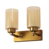 Eliante Cloth Shade Wall Lights Mild Steel & Fabric Material Antique Gold & Cream Finish