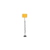 Troy Yellow Fabric Floor Lamp with Black Iron Base