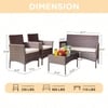 Carry Bird Wicker  Outdoor Set in Black Colour (2 Seater Sofa, 2 Chairs & 1 Table)