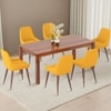 Atlas Solid Wood 6 Seater Dining Table With Rickman Lounge Chairs