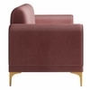 Josbert Velvet 3 Seater Sofa In Peech Colour