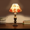 Devansh Multicolor Cotton Table Lamp With  Wood Natural Base (10X18 Inches)-39