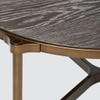 Albertoni Round Coffee Table With Ss Base In Bronze Colour