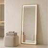 The Artment Gold Halo Square Unbreakable Floor Mirror For Home (150 X 40 CM)