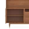 Klint Solid Wood Bar Cabinet (Amber Walnut Finish)