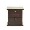 Taro Engineered Wood Bedside Table In Walnut Finish