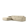 Sophisticated Wood Right Aligned 3-Seater With Upholstery Non Storage Sofa In Grey Colour