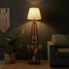 Vantage Beige Jute Floor Lamp with Beige Jute Base