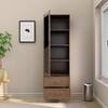 Hexa Engineered Wood Bookshelf Multipurpose Storage Rack in Flower Wenge Colour