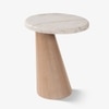 Hump Marble Side Table in Brown Colour