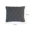 Rio Blue Grey Cotton Knitted Decorative Cushion Cover 16 x 16 Inches