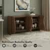 Koro Solid Wood Sideboard In Amber Walnut Finish