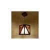 Symmetric Brown Solid Wood Single Hanging Light