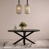 Xerone Solid Wood 6 Seater Dining Table in Brown Finish