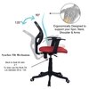 Jaazza Low Back Ergonomic Chair in Red Colour