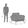 Vetra 1 Seater Leather Sofa In Pebble Colour