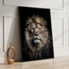 The Castle Decor Crowned Lion King Wall Art Framed Painting 20x30 Inch