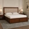 Tarang Solid Wood Comfort Queen Bed Hydraulic Storage Provincial Teak Finish Mattress 60 x 78 Inches