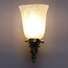 Devansh Metal Electric Wall Light in Antique gold Colour with White Shade Count of 1 Light