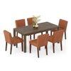 Atlas Solid Wood 6 Seater Dining Table Ludo Upholstered Dining Chair