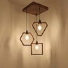 Clark Brown Solid Wood Cluster Hanging Light