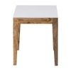 Metalsmith Solid Wood Side Table in White Finish