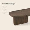 Kaya Solid Wood Coffee Table In Danish Walnut Finish
