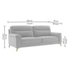 Niwara Velvet 3 Seater  sofa in Grey Color