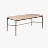 Nouve Stainless Steel Six Seater Dining Table in Gold Finish